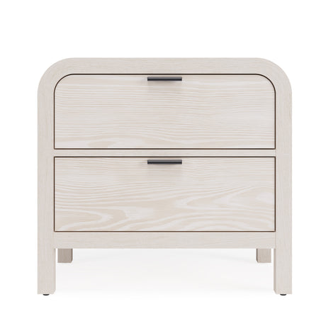 Drake Two Drawer USB-Charging Nightstand in Sugar - Ornate Home