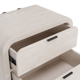 Drake Two Drawer USB-Charging Nightstand in Sugar - Ornate Home