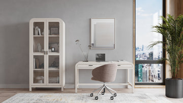 Drake Two Drawer Writing Desk in Sugar - Ornate Home