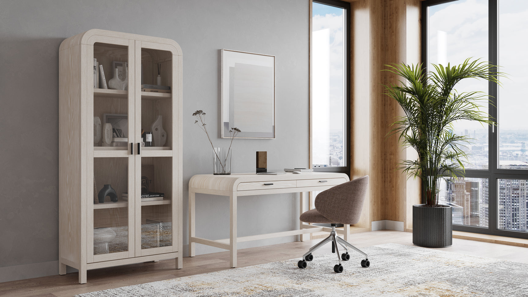 Drake Two Drawer Writing Desk in Sugar - Ornate Home