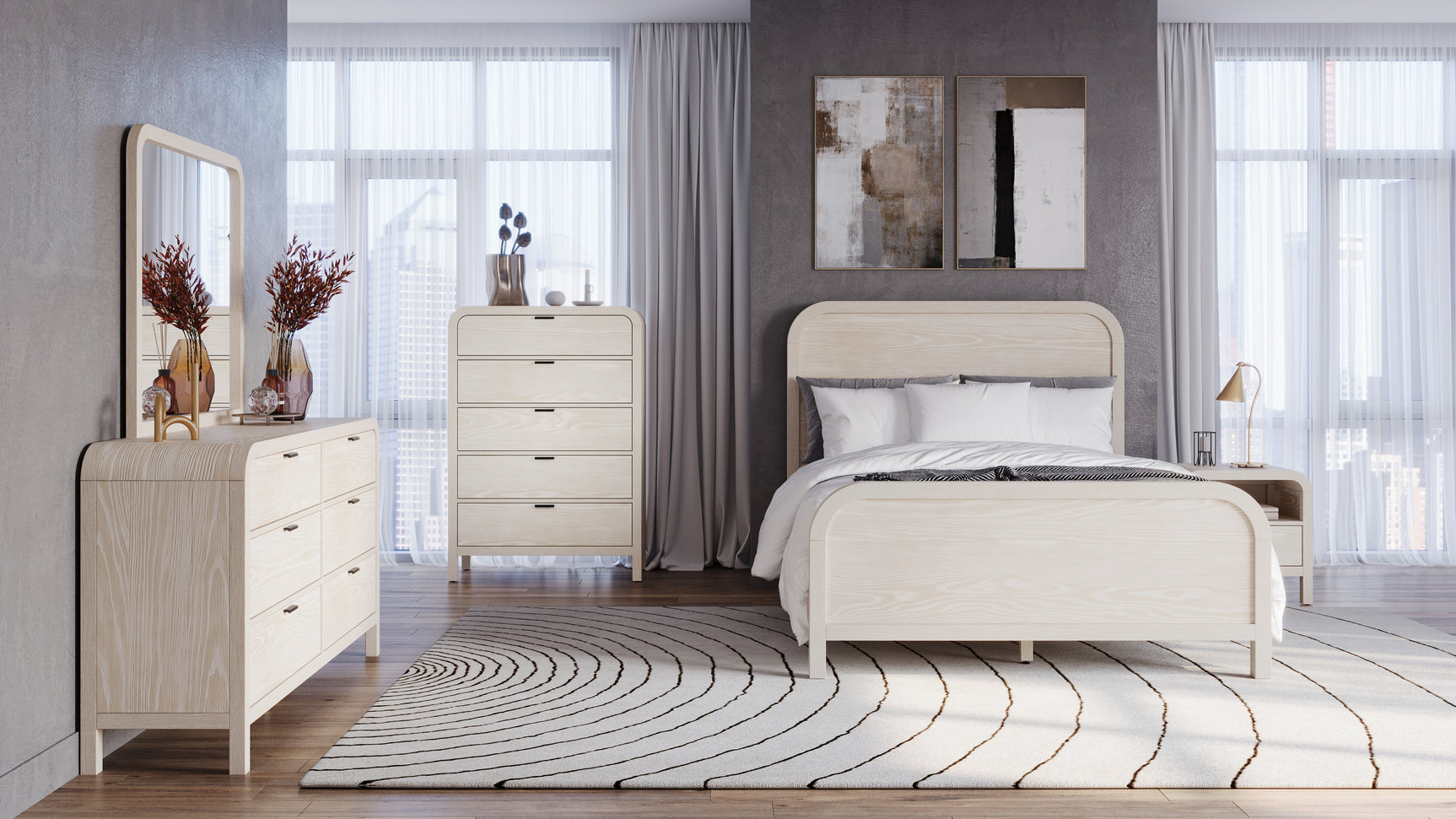 Drake Wood Eastern King Platform Bed in Sugar - Ornate Home