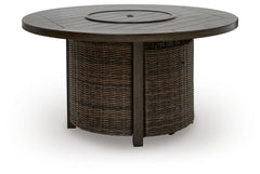 Drakes Beach Dark Brown Outdoor Fire Pit Table - Ornate Home