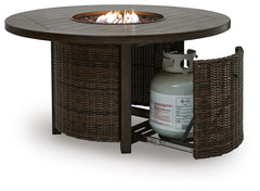 Drakes Beach Dark Brown Outdoor Fire Pit Table - Ornate Home