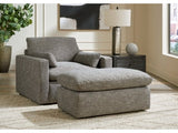 Dramatic Granite Oversized Chair and Ottoman (Online Special Price) - Ornate Home