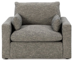 Dramatic Granite Oversized Chair and Ottoman - Ornate Home