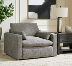 Dramatic Granite Oversized Chair and Ottoman - Ornate Home
