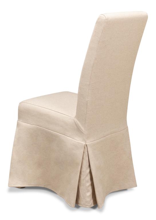 Draped Beige Side Chair (Set of 2) - Ornate Home