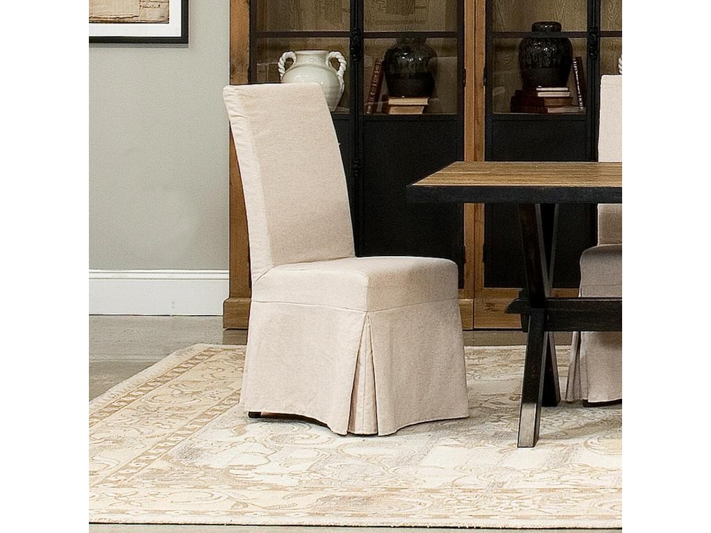 Draped Beige Side Chair (Set of 2) - Ornate Home