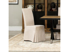 Draped Beige Side Chair (Set of 2) - Ornate Home
