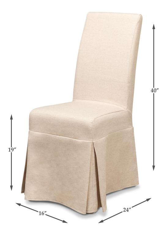 Draped Beige Side Chair (Set of 2) - Ornate Home