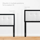 Draper Black/White Tufted Fabric and Wood King Headboard - Ornate Home