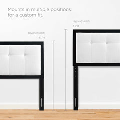 Draper Black/White Tufted Fabric and Wood Queen Headboard - Ornate Home
