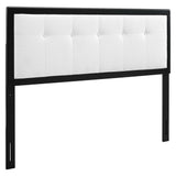 Draper Black/White Tufted Fabric and Wood Twin Headboard - Ornate Home
