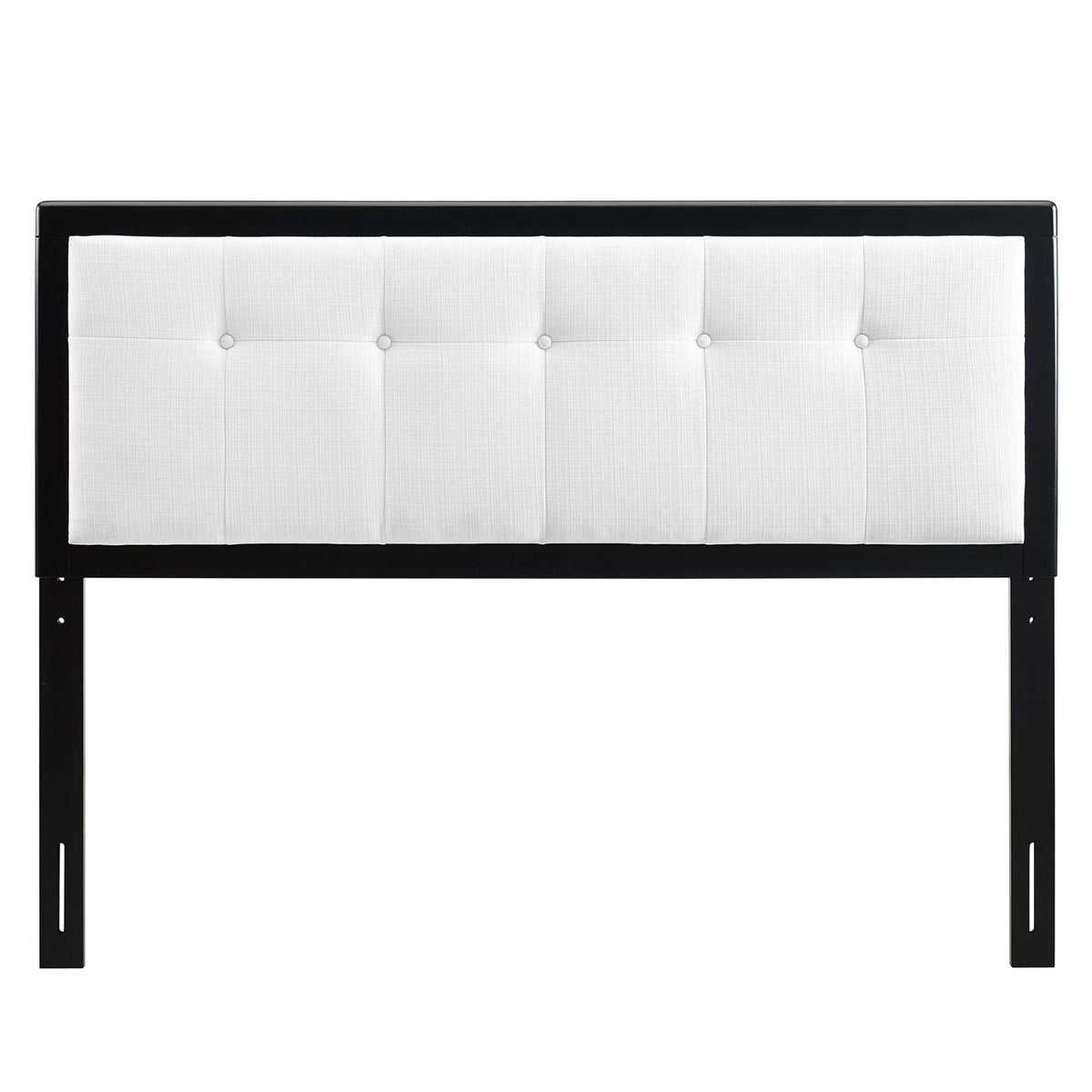 Draper Black/White Tufted Fabric and Wood Twin Headboard - Ornate Home