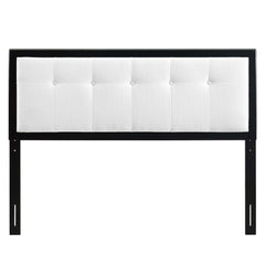 Draper Black/White Tufted Fabric and Wood Twin Headboard - Ornate Home