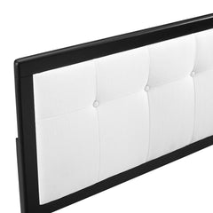 Draper Black/White Tufted Fabric and Wood Twin Headboard - Ornate Home