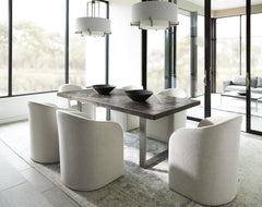 Draper Grey Mist/Sable Brown Dining Table - Ornate Home