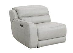 Draper Smoke Leatherette 6-Pc Dual Power Reclining Sectional with 2 Power Recliners - Ornate Home