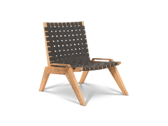 Draper Teak Taupe Grey Outdoor Woven Chat Chair - Ornate Home