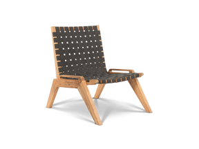 Draper Teak Taupe Grey Outdoor Woven Chat Chair - Ornate Home
