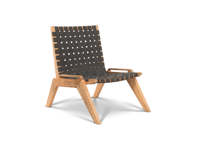 Draper Teak Taupe Grey Outdoor Woven Chat Chair - Ornate Home