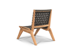 Draper Teak Taupe Grey Outdoor Woven Chat Chair - Ornate Home