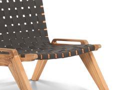 Draper Teak Taupe Grey Outdoor Woven Chat Chair - Ornate Home