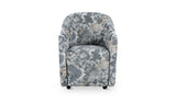 Drava Blue Tapestry Rolling Dining Chair Tapestry - Ornate Home