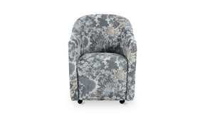 Drava Blue Tapestry Rolling Dining Chair Tapestry - Ornate Home
