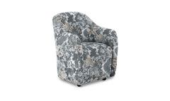 Drava Blue Tapestry Rolling Dining Chair Tapestry - Ornate Home