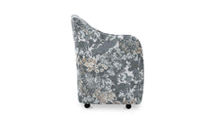 Drava Blue Tapestry Rolling Dining Chair Tapestry - Ornate Home