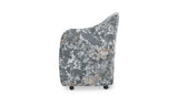 Drava Blue Tapestry Rolling Dining Chair Tapestry - Ornate Home