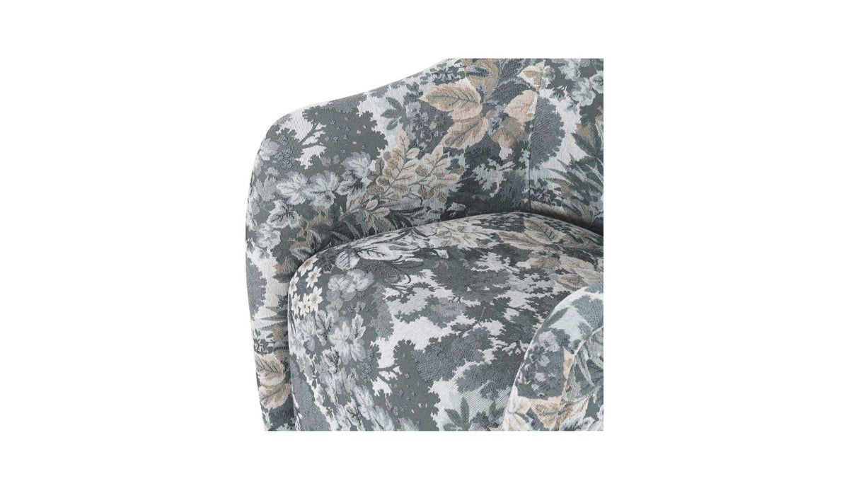 Drava Blue Tapestry Rolling Dining Chair Tapestry - Ornate Home