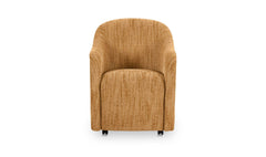 Drava Golden Wheat Rolling Dining Chair - Ornate Home