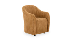 Drava Golden Wheat Rolling Dining Chair - Ornate Home