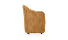 Drava Golden Wheat Rolling Dining Chair - Ornate Home