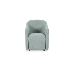 Drava Light Blue Rolling Dining Chair - Ornate Home