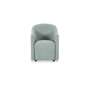Drava Light Blue Rolling Dining Chair - Ornate Home