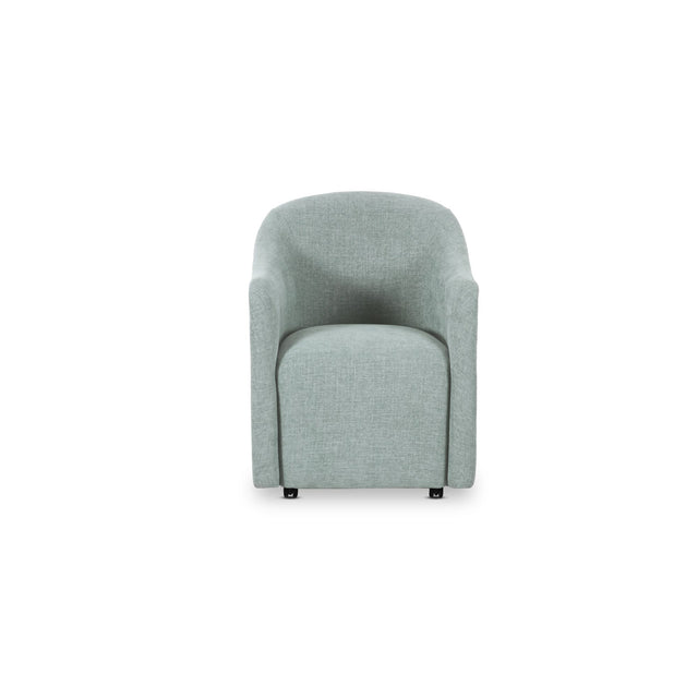 Drava Light Blue Rolling Dining Chair - Ornate Home