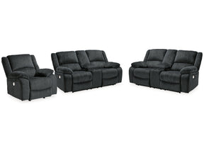 Draycoll 2 Power Reclining Loveseats and Recliner (Online Special Price) - Ornate Home