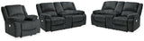Draycoll 2 Power Reclining Loveseats and Recliner - Ornate Home