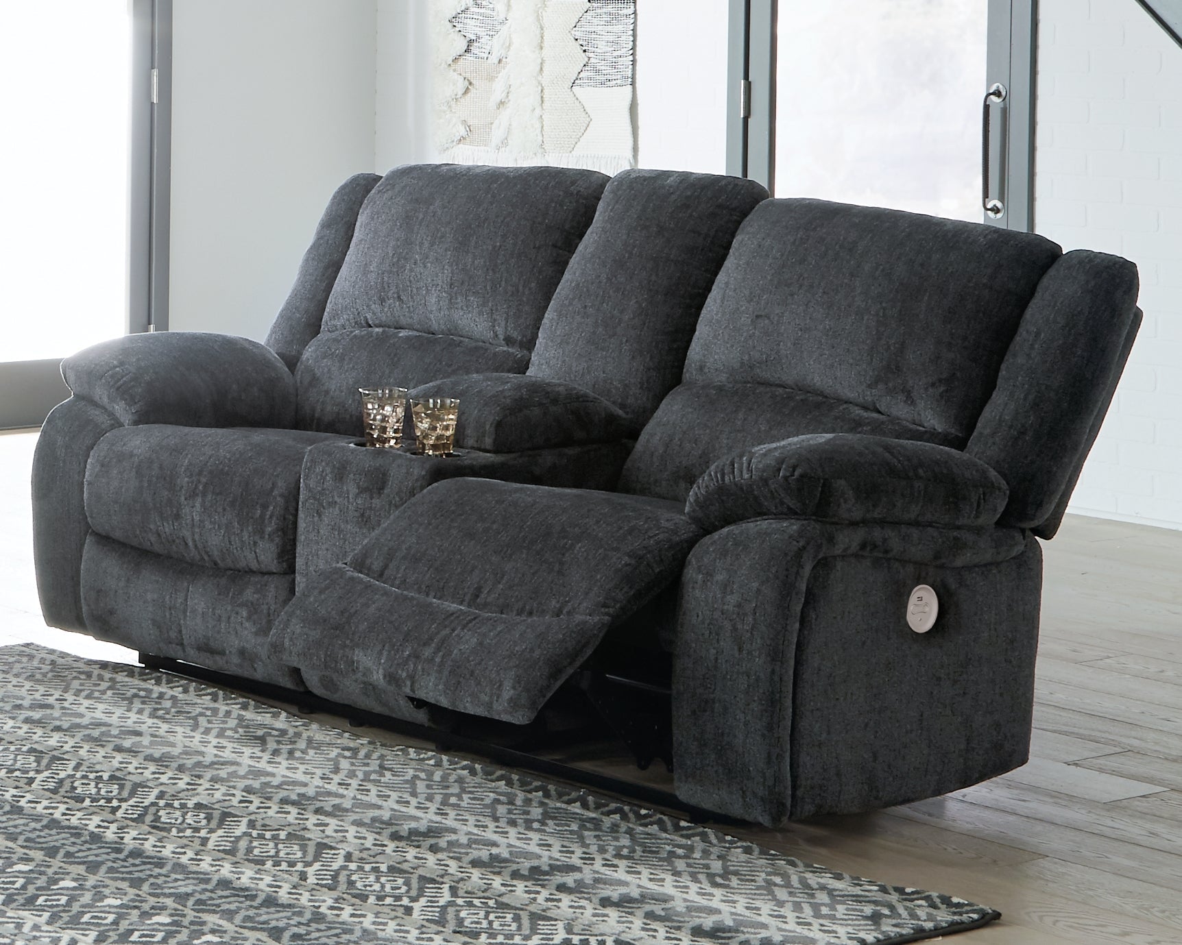 Draycoll 2 Power Reclining Loveseats and Recliner - Ornate Home