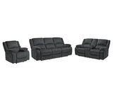 Draycoll Gray Reclining Sofa, Loveseat and Recliner - Ornate Home