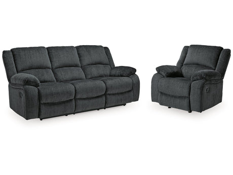 Draycoll Gray Reclining Sofa and Recliner - Ornate Home