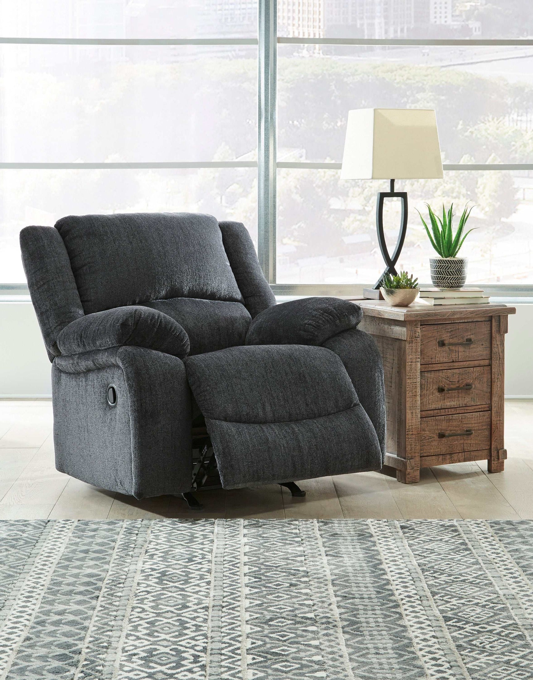 Draycoll Slate Manual Recliner (Online Special Price) - Ornate Home