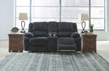 Draycoll Slate Manual Reclining Loveseat w/ Console (Online Special Price) - Ornate Home