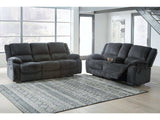 Draycoll Slate Manual Reclining Sofa & Loveseat 2pc Set (Online Special Price) - Ornate Home