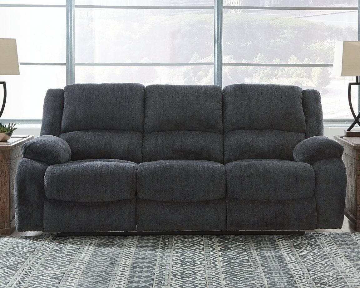 Draycoll Slate Manual Reclining Sofa & Loveseat 2pc Set (Online Special Price) - Ornate Home