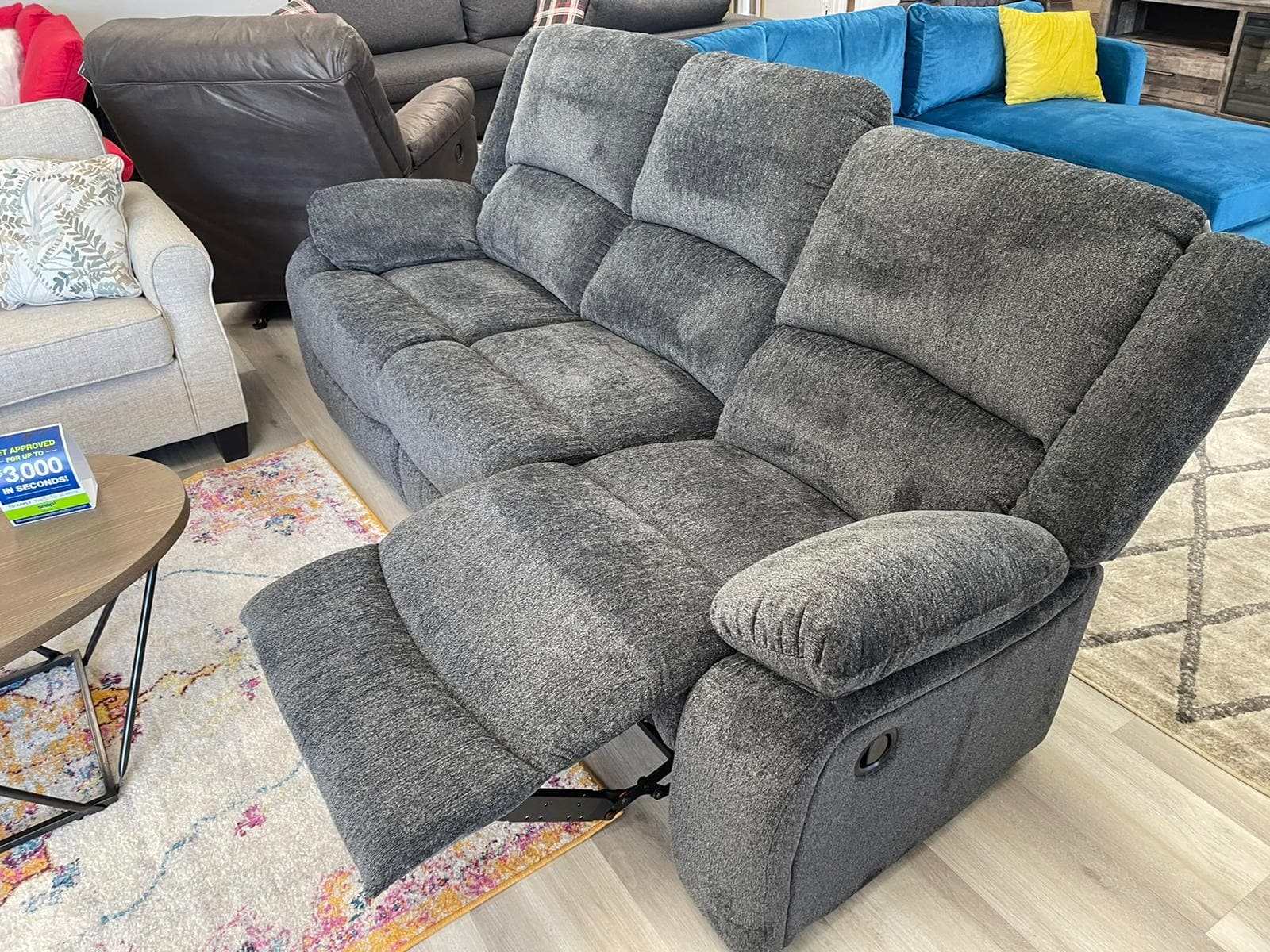 Draycoll Slate Manual Reclining Sofa & Loveseat 2pc Set (Online Special Price) - Ornate Home