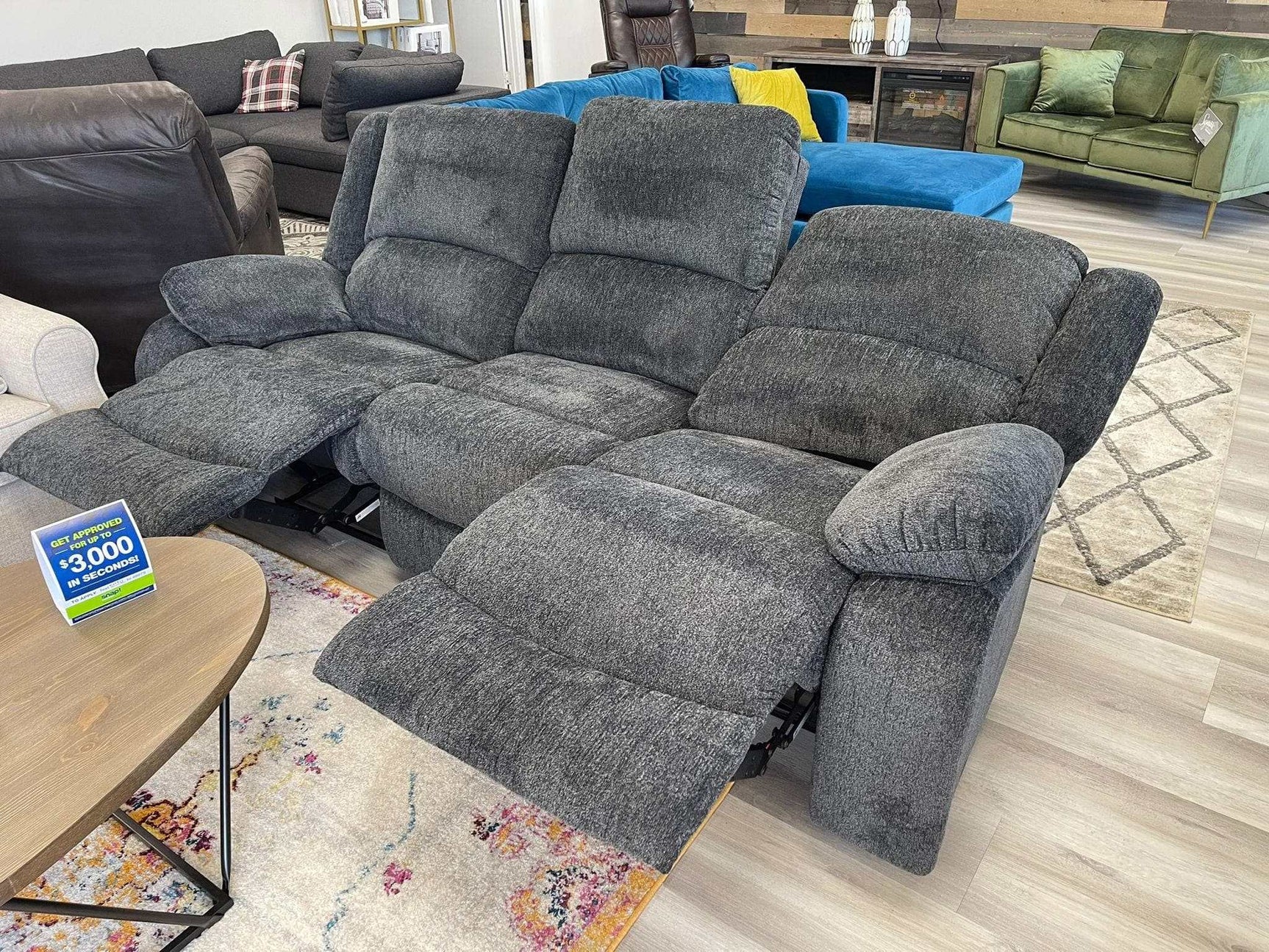 Draycoll Slate Manual Reclining Sofa & Loveseat 2pc Set (Online Special Price) - Ornate Home